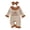 Bronze, variant on Staki Newborn Baby Girl Halloween Outfit Crew Knitted Long Sleeve Romper Jumpsuit with Headband Fall Clothes(Pink,6-12 Months)