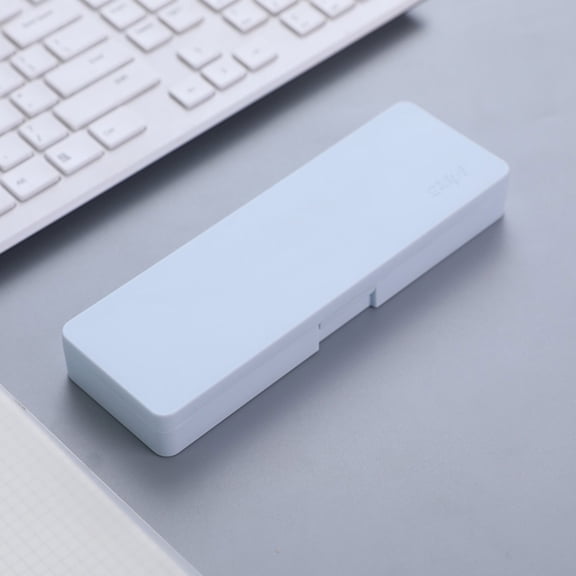 Plastic Pencil Box Hard Case With Tight Lid Stackable Design Stationery Storage Organizer For Office Home Use