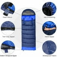 thumbnail image 4 of JIAN YA NA Cold Weather Sleeping Bags for Adults, Rectangular Single Sleeping Bag with Two-Way Zipper,  5°F - 50°F, Ideal for Camping, Hiking, Outdoor, Travel (Navy Blue, Left Zipper), 4 of 8