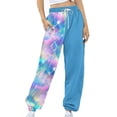 thumbnail image 3 of Styesk Pantalon pour Femmes Pantalon Décontracté pour Femmes Pantalon à Imprimé Pantalon à Cordon Taille Pantalon Long Pantalon de Survêtement avec Poche, 3 of 4