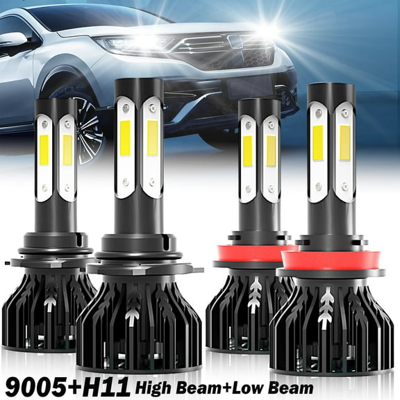 For Honda CR-V 2015-2020 LED Headlight Bulbs 9005 High Beam and H11 Low Beam 4pc