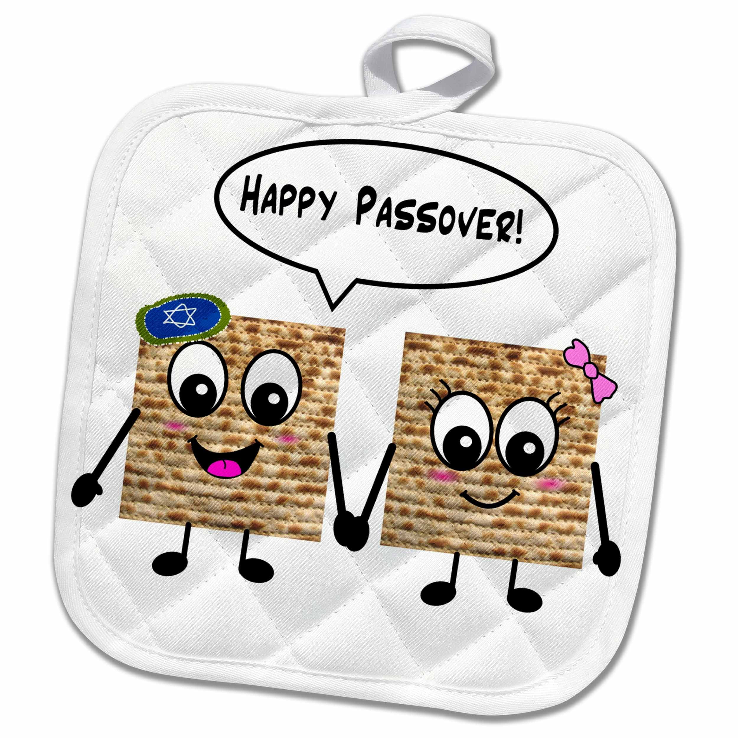 3dRose Happy Passover - Cute Smiley Matzah cartoon - Happy Smiling ...