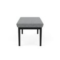 thumbnail image 5 of Lesro Lenox Steel Fabric 2-Seat Waiting Room Guest Bench in Black/Adler Gray Flannel, 5 of 5