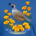 thumbnail image 3 of CafePress - California Quail And Golden Poppy T Shirt - Men's Fitted T-Shirt, 3 of 4