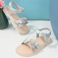 thumbnail image 2 of Gvdentm Girls Sandals Size 12 Girls Sandals Fashion Bow Summer Shoes for Toddler/Little Kid(Silver,2.5), 2 of 5