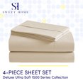 thumbnail image 2 of Sweet Home Collection 1500 Series 4 Piece Ultra Soft Microfiber Sheet Set, Twin Extra Long, Beige, 2 of 5