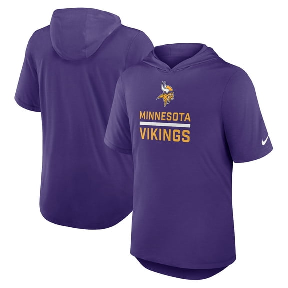 Men's Nike Purple Minnesota Vikings Lockup Tri-Blend Hoodie T-Shirt