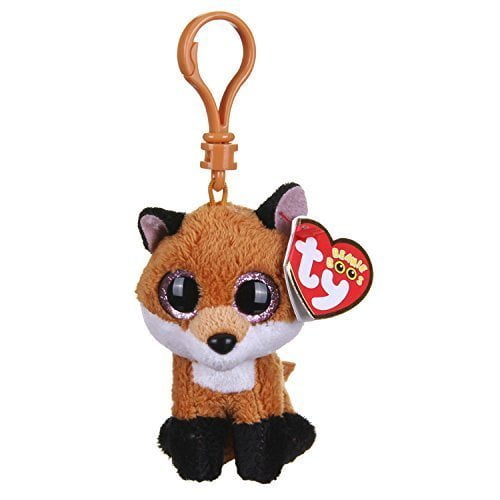Ty Beanie Boos Slick The Fox Clip With Glitter Eyes