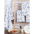 thumbnail image 2 of Blue Leaf Kitchen Dish Towels for Drying Dishes Set of 2, Modern Botanical Foliage Plant Country Flower Waffle Weave Microfiber Hand Tea Bathroom Towels Quick Dry & Absorbent Towel 15.7x23.6, 2 of 7