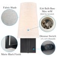 thumbnail image 3 of Black Plug in Wall Sconces Sets of Two Modern Fabric Shade Wall Lamps with Dimmer Switch, 3 of 6