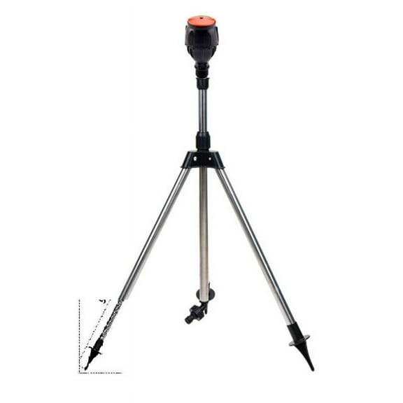 SLYNSHome Rotating Tripod Sprinkler,Sprinklers for Lawn Garden Yard, 360 Degree Large Area Automatic Sprinkler with Metal Tripod Base