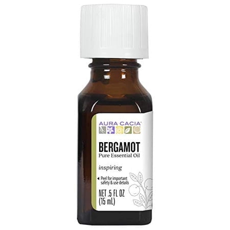 Aura cacia 100% Pure Bergamot Essential Oil gc/MS Tested for Purity 15 ml (0.5 fl. oz.) citrus bergamia