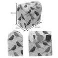 thumbnail image 4 of Birds Stand Mixer Cover, Silhouette of Damask Patterned Northern Mockingbirds on Fluctuating Leaves, Kitchen Appliance Organizer Bag Cover with Pockets, 5 Quarts, Grey Black White, by Ambesonne, 4 of 4