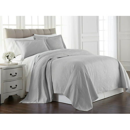 Sterling Creek Gwen 3-Piece Floral Woven Jacquard Matelassé Bedspread Coverlet Set