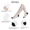 thumbnail image 5 of Lsque Retro Floral Pattern Sport Compression Socks for Men & Women 15-20 mmHg Knee High Nurse Pregnant Running Medical and Travel Athletic, 5 of 6