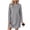 #Gray 1, variant on Vynhevius Womens Solid Textured Dress Crew Neck Long Sleeve Casual Loose Mini