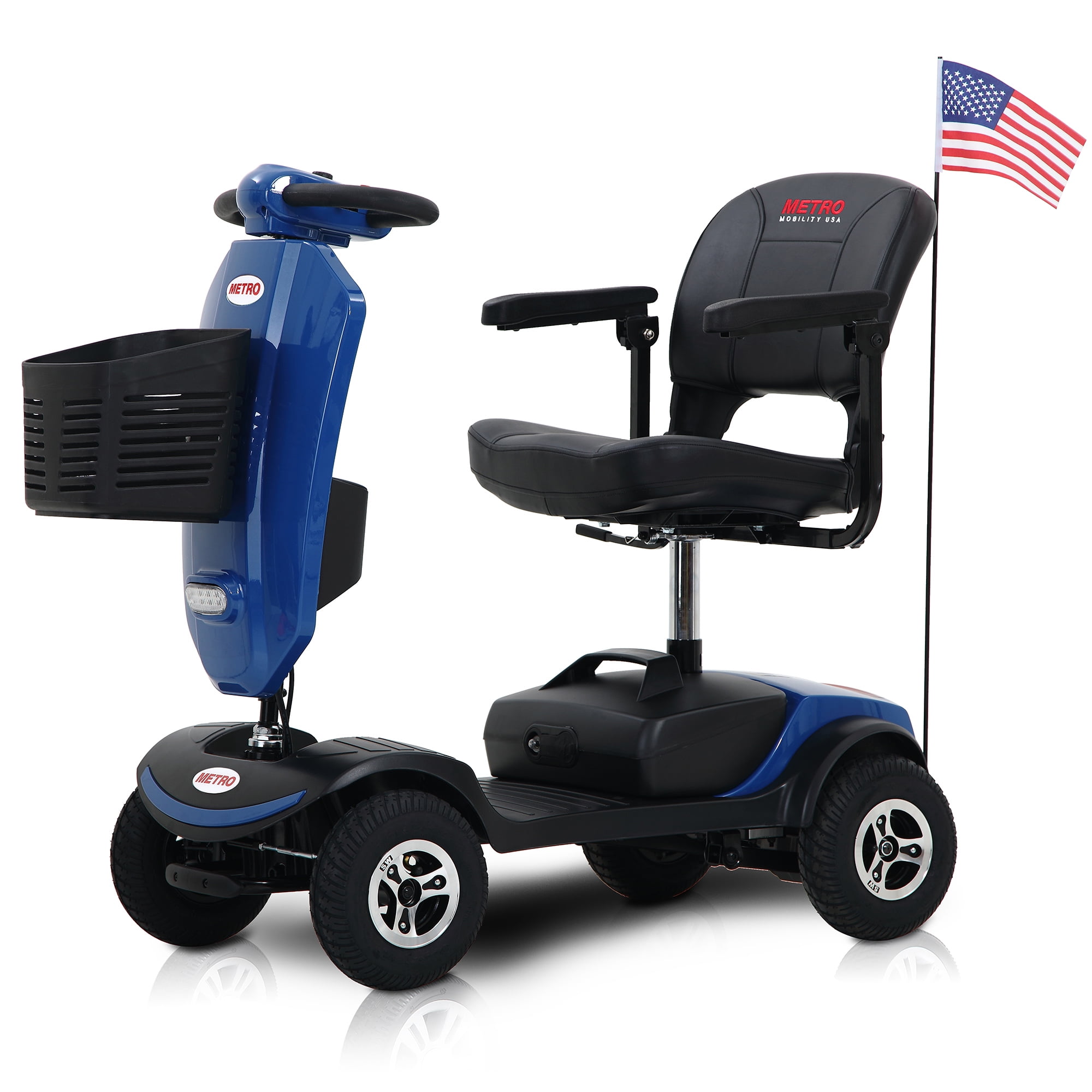Outdoor Compact Mobility Scooter With Windshield, 300 lbs Capacity