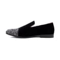 thumbnail image 5 of Men's Black and Silver Suede Wedding Party Loafers By Roma Rio 5642, 5 of 6