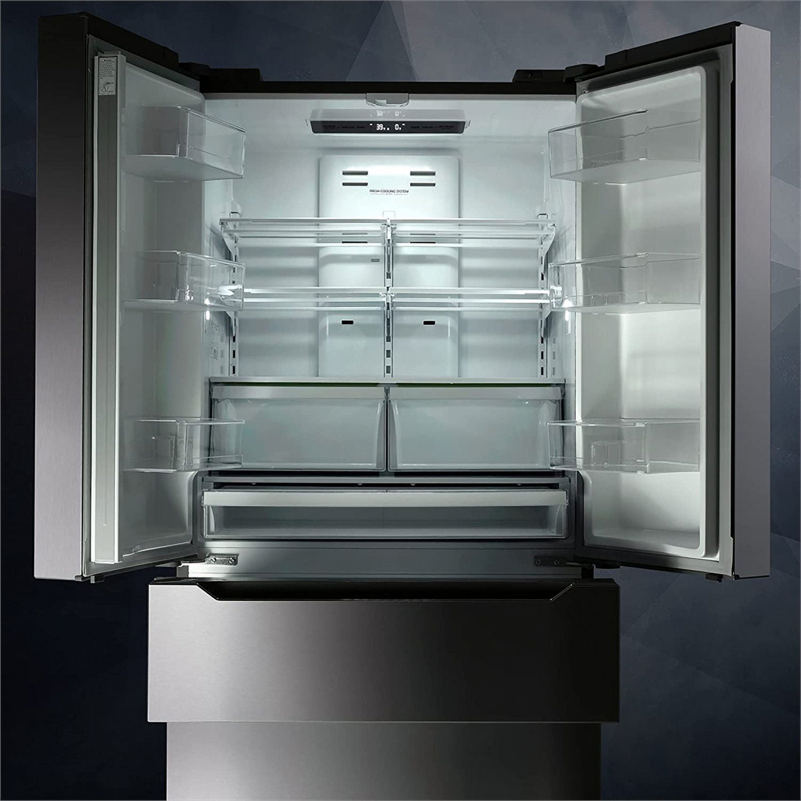 22.5 cu. ft. 4-Door French Door Refrigerator in Stainless Steel
