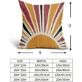 thumbnail image 5 of Boho Pillow Covers 18x18 Set of 2 Multicolor Bohemian Style Retro Abstract Sun Outdoor Throw Pillows Farmhouse Decorative Pillowcase Linen Square Cushion Cover for Home Couch Sofa Bed, 5 of 6