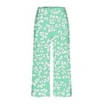 thumbnail image 5 of Lounge Sets for Women Two Piece Casual Floral Print Short Sleeved Round Neck and Cropped Pants Set, 5 of 7