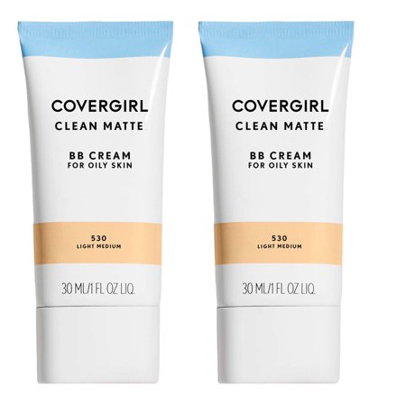 Covergirl Clean Matte Bb Cream For Oily Skin, Light Medium 530, 1 Fl Oz (2 Count).