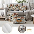 thumbnail image 6 of Flower Floral Outdoor Waterproof Pillow Covers, Lily Budding Plant Botanicals Blossom Decorative Square Throw Pillowcase Sofa Cushion Sham for Patio/Couch/Chair, 16"x16" 2 Pack, 6 of 8