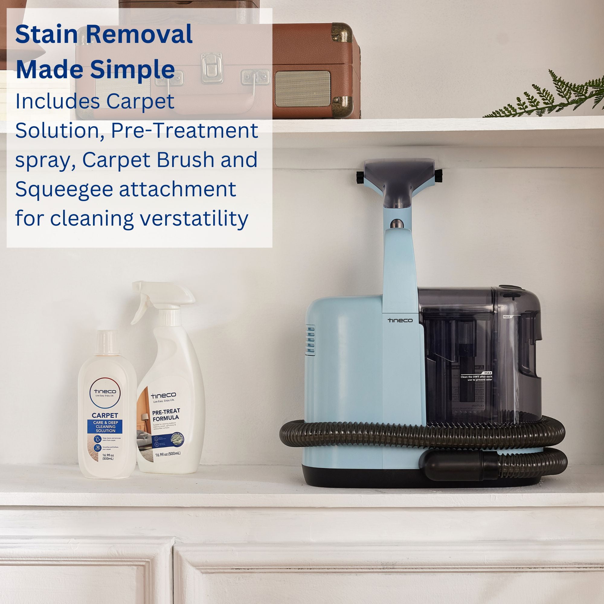 Tineco GO Spot Deep Carpet Cleaner, For Carpet & Upholstery, Ideal for Rugs and Stairs, Includes Carpet Solution & Pre-Treatment Spray (SC051000US)