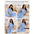 thumbnail image 5 of DAKIMOE Womens Pajama Sets Pajamas for Women Set Capri Sleepwear Short Sleeve Two-Piece Pjs Tops & Long Pants Casual Prints Lounge Sets for Women S-2XL, 5 of 8