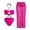 *Hot Pink, variant on VBVC Women's 3 Piece Bikini Set,Ladies Halter Tie Front Top,High Cut Bottom with Sheer Maxi Cover Up,Hot Pink,Size L
