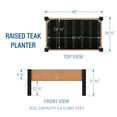 thumbnail image 3 of Backyard Discovery 48" Teak Wood Raised Garden Bed Planter Box, Galvanized Steel Legs, 3 of 9