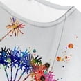 thumbnail image 3 of CLOOCL Short Sleeve T Shirt Tops Colored Dandelion 3D Printed Summer Blouse Oversized, 3 of 6