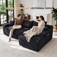 thumbnail image 3 of Lunale L-Shaped Modular Sectional Sofa with Right Chaise, No Assembly Required, Boneless Polyester Cloud Couch for Living Room, Gray, 3 of 10