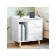 thumbnail image 1 of Mesita de Noche Multifuncional Muebles con 3 Cajones y Estante de Almacenamiento, Mesa Auxiliar, Gabinete de Noche para Dormitorios, Sofás, Camas, Oficinas, 1 of 6