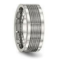 thumbnail image 4 of Stainless Steel Polished Grooved 8mm Comfort Fit Band, 4 of 7