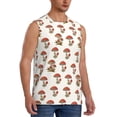 thumbnail image 2 of Kdxio Red Mushrooms for Men's Muscle T-shirt,Sleeveless for Workout Running Athletic Gym Lounge Casual, 2 of 7
