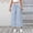(Fashion 138)Light Blue, variant on Women's Striped Elastic Waist Cropped Pants Drawstring Wide Leg Trousers Casual Summer Beachwear Long Pant