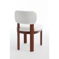 thumbnail image 5 of Hassch Farmhouse Wooden Dining Chairs Set of 2, Modern Armless Side Chairs with Fabric Upholstered Backrest & Padded Seat, Solid Wood Legs for Dining Room, Kitchen, Living Room (Beige+Walnut), 5 of 7