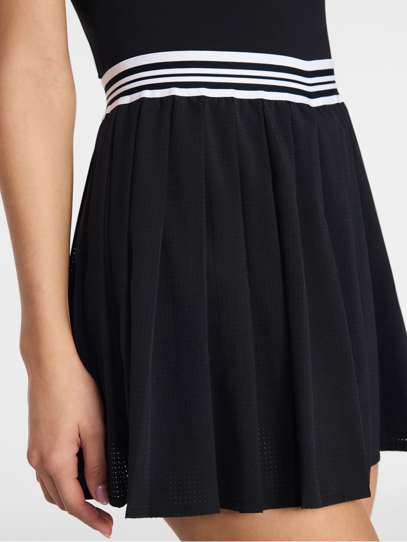 black pleated tennis dress Avia Women's Tennis Dress with Pleated Skort, Sizes XS XXXL