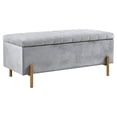 thumbnail image 1 of Banc de Rangement en Métal et Polyester Madison Park Boyden Gris/or, 1 of 8