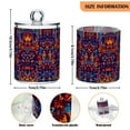 thumbnail image 5 of Yayeee 4 Pack Qtip Holder Bathroom Cotton Swab Canister with Lid Clear Dispenser Set, Red Geometric Eagle, 5 of 6