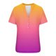thumbnail image 3 of Camisetas de Verano para Mujeres Casual Camiseta con Cuello en V Botón Arriba Suelto, Camisetas de Mujer Casual para Primavera Verano, 3 of 5