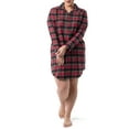 thumbnail image 4 of Wrangler Women's Long Sleeve Flannel Pajama Sleepshirt, Sizes S-4X, 4 of 12