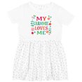 thumbnail image 3 of Inktastic My Grammie Loves Me Girl Grandchild Girls Toddler Dress, 3 of 5