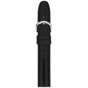 18MM Black Genuine Leather Textured Replacement Watch Band (FMDBA009)