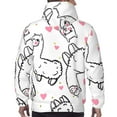 thumbnail image 7 of Sikiie Alpacas and Hearts Men's Hoodie, Essentials Hoodie, Sweatshirt, Pullover Hooded Sweatshirt for Men-Large, 7 of 7