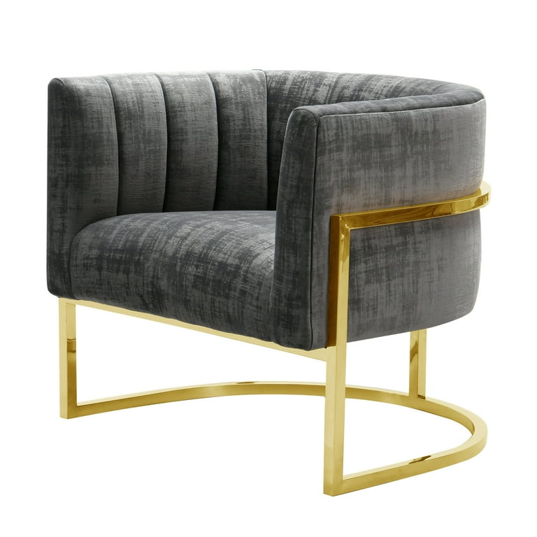 Tov furniture magnolia velvet 2025 chair with gold base