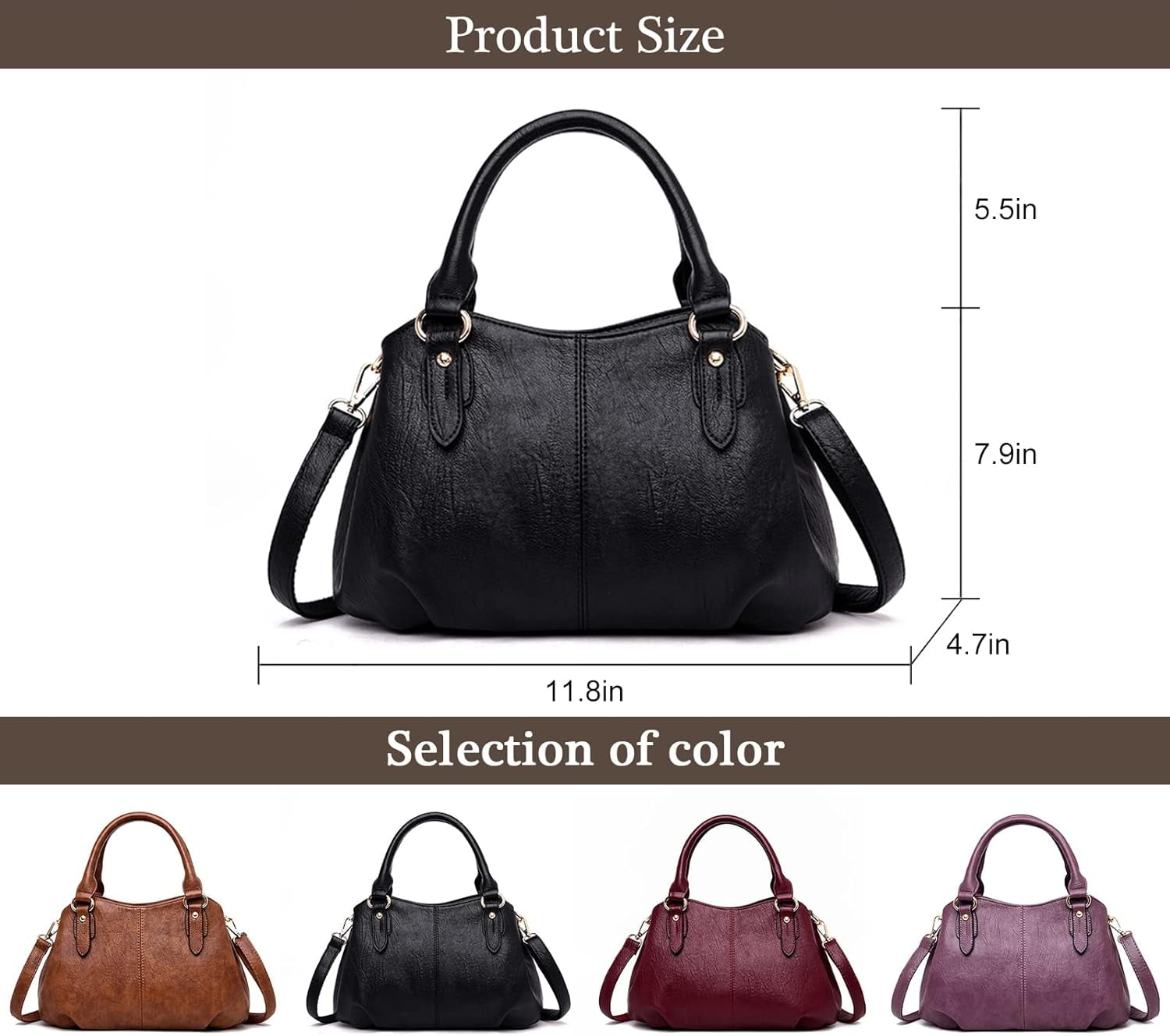 PU Leather Purses and Handbags for Women Hobo Shoulder Bag Ladies Crossbody Bags Purses and Handbags