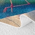 thumbnail image 5 of Erosebridal Pink Flamingo Twin Quilt Set for Teens,Boys Girls Hawaiian Ocean Beach Twin Coverlet Set, 5 of 7