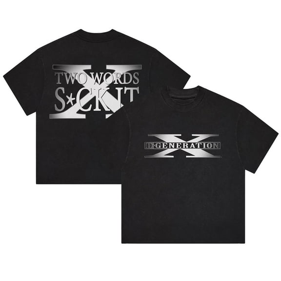 Men's Heather Black D-Generation X Two Words Boxy T-Shirt